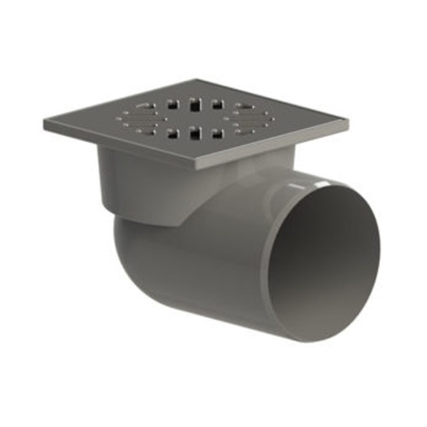 Трап 110 с горизонтальным спуском пласт.решетка 150*150