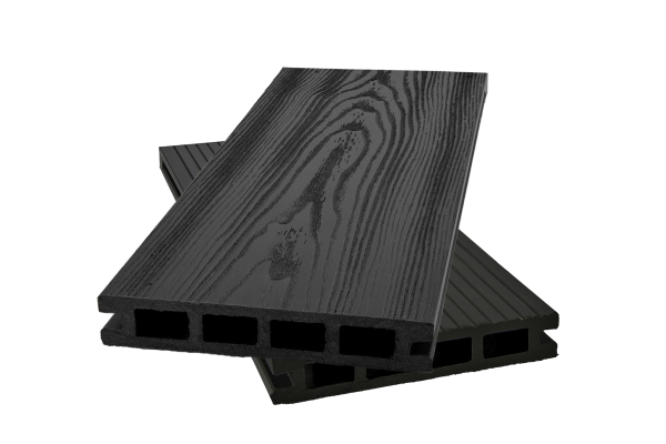 Террасная доска ДПК 24*140*4000мм TAVOLA ECO Винтаж 3D черный 