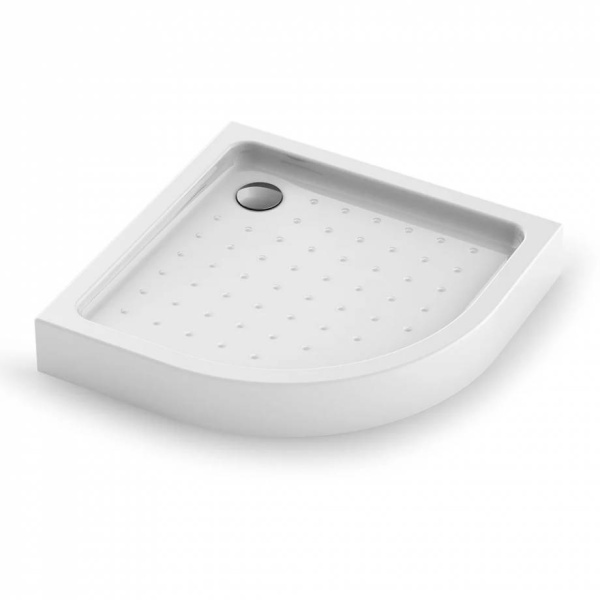Поддон для душа Veconi TZ-51 90*90*15 низкий, полукруг белый