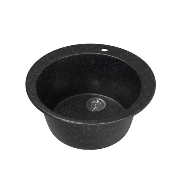 Мойка MIXLINE ML-GM13 круглая черная (308) 495мм