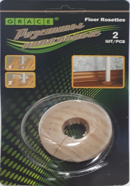 Накладка д/труб GRACE Дуб беленый 173 D 20*63*14мм пластик(2шт)
