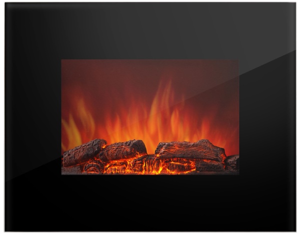 Электрокамин EFP/W-1100ULS 1,8кВт, 220В, 660х520х95мм, плоский, черный Electrolux