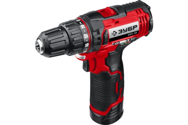 Дрель-шуруповерт ДШЛ-125-22 Акк.12В 2 Li-ion 2,0Ач, 30Нм, 2 скорости, кейс ЗУБР 