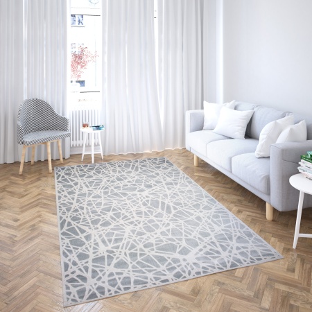Ковер MIRANDA Merinos D967 1*2м BLUE-CREAM
