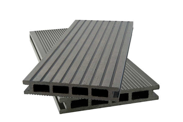 Террасная доска ДПК 26*150*4000мм TAVOLA ECO вельвет крупный брашированная серый 
