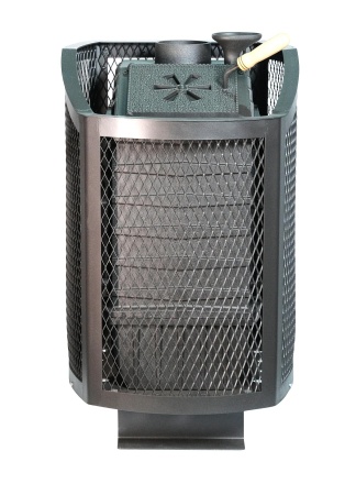 Печь для бани Амур, 12-24м3, с закрытой каменкой, стекло, камни 170кг, чугун, НМК