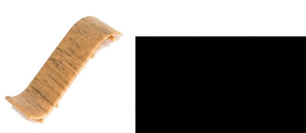 Плинтус пластик каб/канал 70мм Идеал Деконика 007 Черный соединитель