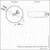 Раковина 400 Lake MELANA Profline САТИН накладная круглая 400, сифон, донный клапан