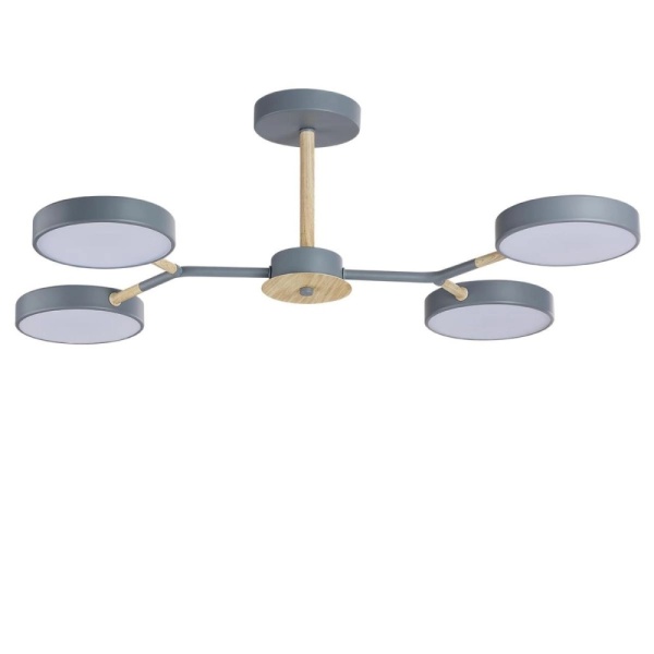 Люстра потолочная LUMION LEDIO 5651/72CL сер/дерево LED 72W 3000-6000К