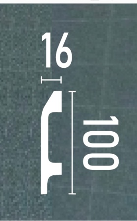 Дюропрофиль плинтус напольный  PD16/100 (длина 2.0м)